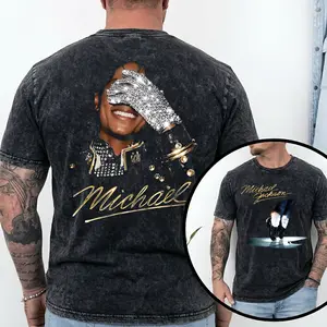 Vintage 90s Michael Jackson 2 sides Shirt, Retro MJ Graphic Tee, Michael Dance Pose and Signature T-Shirt, Unisex Shirt for Men and Women