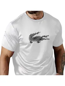Men's Casual Crocodile Pattern Short Sleeve T-Shirt, Summer Graphic Print Tee, Outdoor Fitted Clothing, All Seasons Wear