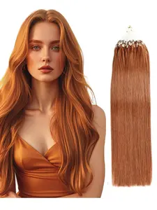 16-24 Inch Real Human Hair Pre-Pinned Wig, 100% Natural Look, Micro Loop Extensions, Seamless Invisible Clip-In, Women's Hairpiece, Realistic Hairpiece