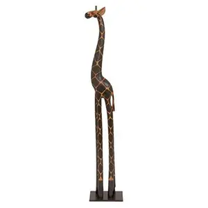 Deco 79 Wooden Giraffe, 40-Inch