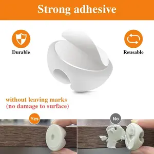 4 Pack White Cable Clips - Shintop Adhesive Cord Organizer.Wire Holder for Phone Chargers, Desk, Nightstand & Car