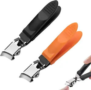 2 Pack Wide Jaw Opening Anti-Splash Slanted Nail Curved Nail Angled Nail Clippers, Wide Jaw Slanted Toenail Clippers