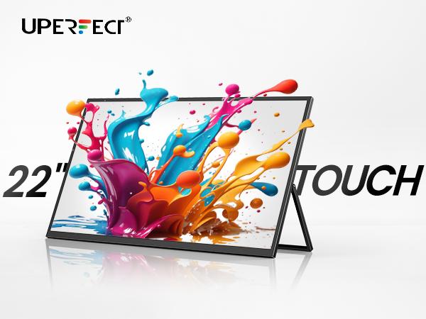 UPERFECT 22 inches 2K 60Hz Portable Monitor; 178° Wide Viewing Angle IPS Screen; Mini HDMI and HE-Type C Interface Suitable for everyday travel work, gaming, and more; Multimedia display device, laptop accessory. UPERFECT 22 inches 2K 60Hz Portable Monitor; 178° Wide Viewing Angle IPS Screen; Mini HDMI and HE-Type C Interface Suitable for everyday travel work, gaming, and more; Multimedia display device, laptop accessory.
