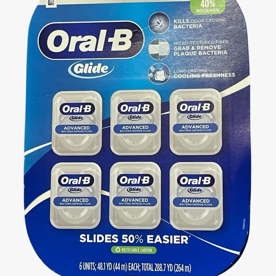 Oral-B Glide Pro-Health Dental Floss, Deep Clean, Mint, 40m, Pack of 6 Long Lasting Comfort interdental