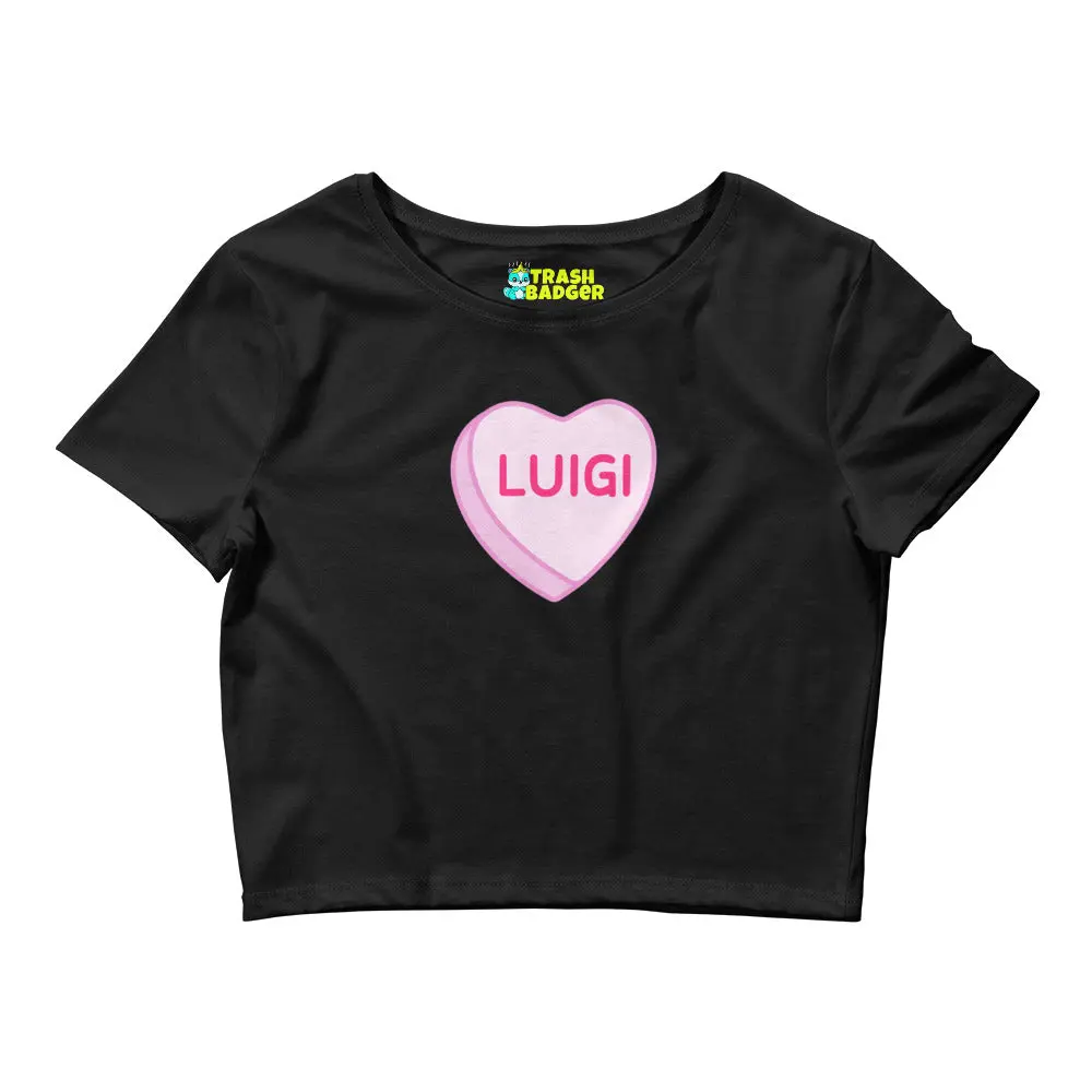 "Luigi" Candy Heart - Cropped Baby Tee