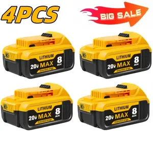 8.0Ah Lithium Battery Replacement for Dewait 20V Battery Lithium-ion MAX DCB200 DCD/DCF/DCG/DCS Series dewait batteries