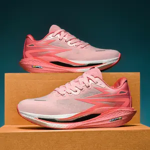 (New)Professional Carbon Plate Marathon Shock Absorption Soft Sole Running Shoes| Men'S Sports Shoes with Upper and Rubber Sole, Low Top Design, All-Season