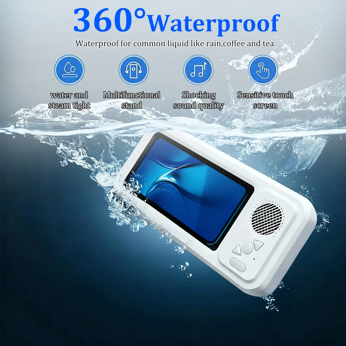 Wall Mount Phone Case For Shower Shower Phone Holder With Wireless  Bluetooth Speaker, 2026 New