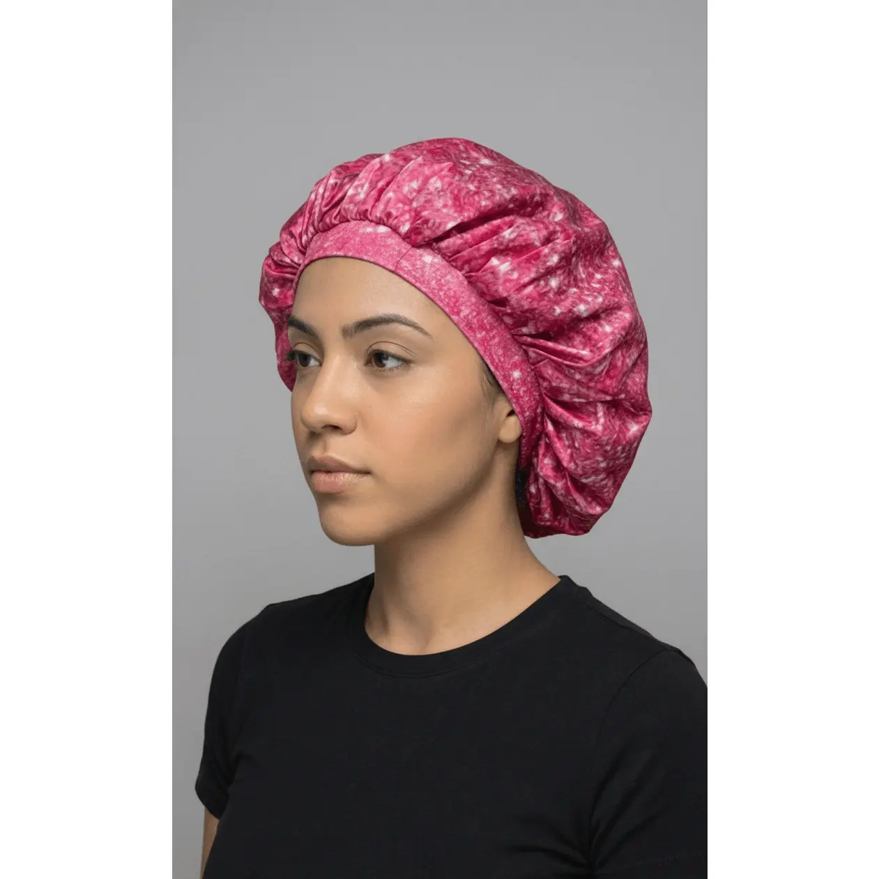 Crushed Pink Silk Bonnet
