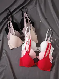 Women's Front Buckle Push-Up Top Everyday Bra, Soft Comfort Design, Adjustable Straps, Home Use & Casual Wear, Medium Support, All Seasons Lingerie