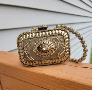 Handcrafted Brass Clutch Bag: Arabian Nights Inspired, Vintage Boho Design