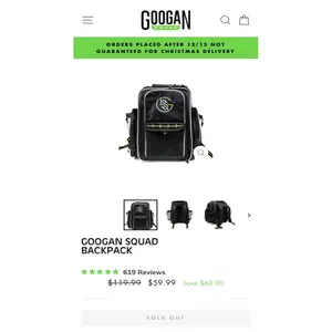 Googan Fishing Backpack with trays Googan Fishing Backpack with trays
