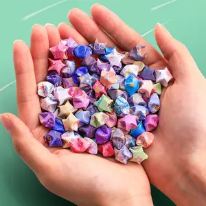 540 Pieces Star Printed Folding Paper, Rabbit Heart Clover Zodiac Stars Creative Lucky Star Gift Decor Craft Supplies