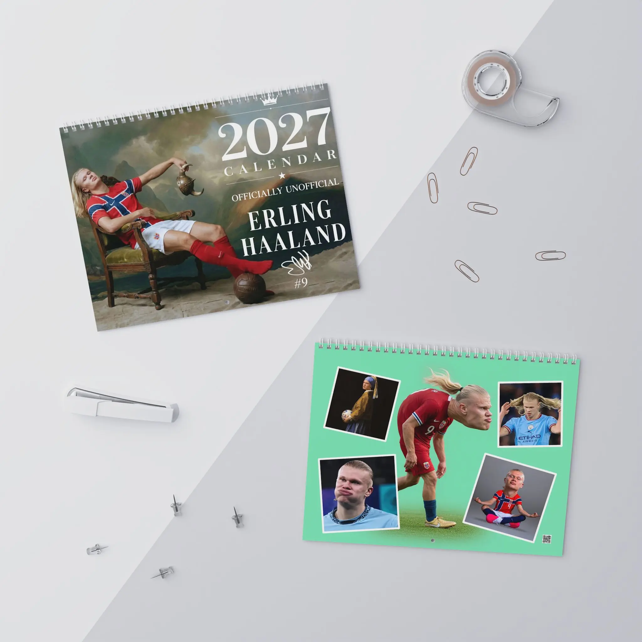 Haaland Meme 2027 Calendar, E.Haaland Wall Calendar, Gift for Fan