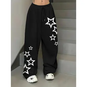 [Casual Athletic Joggers] Casual Athletic Joggers| Women's Star Print Drawstring Sports Pants
