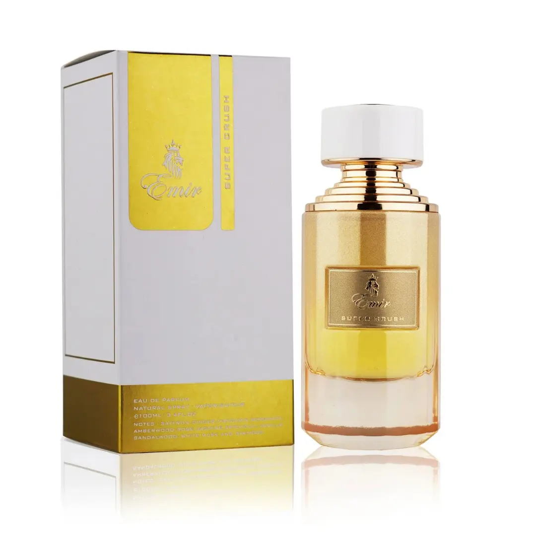 Paris Corner Super Crush Emir Eau de Parfum, an Amber Scent Unisex Fragrance, a Spicy Floral Perfume with Notes of Ginger, Rose, Wood, and Vanilla Scents, 75ml, Floral Perfumes