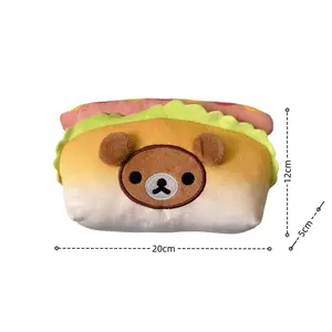Taco Rilakkuma Plush Sandwich Bear Stuffed Doll Kawaii Bread Series Rilakkuma Room Deocr Lovely Anime Plush Kid's Birthday Gifts