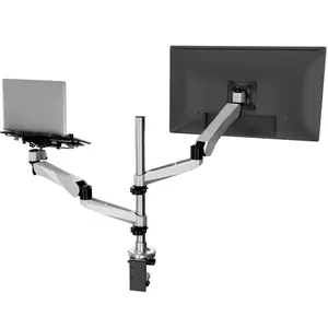 Full Motion Single Monitor + Laptop Mount with Cooling Fan