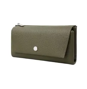 New women’s long trifold wallet with lychee texture, cross-border design, Eastern European classic coin purse