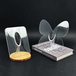 Creative vase, hydroponic flower arrangement container, acrylic creative design, office desk decoration ornament, butterfly photo frame vase, collectible decoration