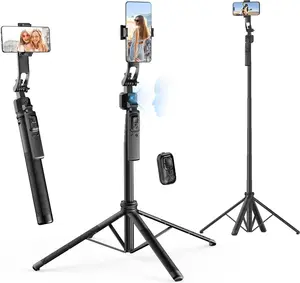 Rollei Auto Face Tracking Tripod 64'' Selfie Stick Holder with 360° Rotation & Remote Control for Smartphone Filming Streaming TikTok Video Vlog