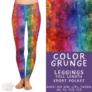 Batch #441 - Color Grunge - Closes 11/3 - ETA mid Dec - Color Grunge Full Length Leggings