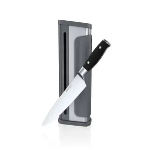 Ninja Foodi NeverDull Premium Chef Knife and Sharpener System Featuring German Steel Blade Knife with Ergonomic Grip.
