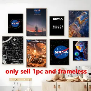 U-S Space Agency N-NASA Poster HD Waterproof poster Art Aesthetic Wall Decor Home Bar & More decoration for bedroom bar parlor home decor gift fade-Resistant, Non-sticky, vibrant Wall print poster