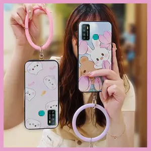 Creative Solid Color Phone Case For  infinix X680/Hot9 Play  Ring Cute Waterproof Youth Bracelet heat dissipation Back Cover Cartoon Funny Personality Anti-knock Protective