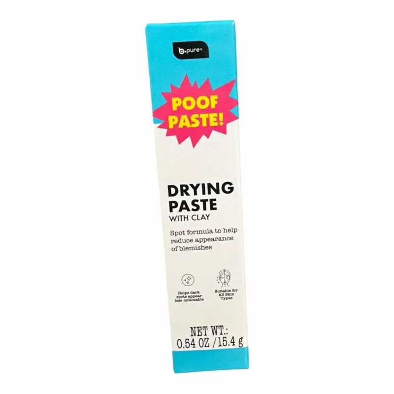 2-Pack Poof Drying Clay Paste, bpure Spot Formula Acne Treatment for Skin Repair, Reduces Blemish Appearance