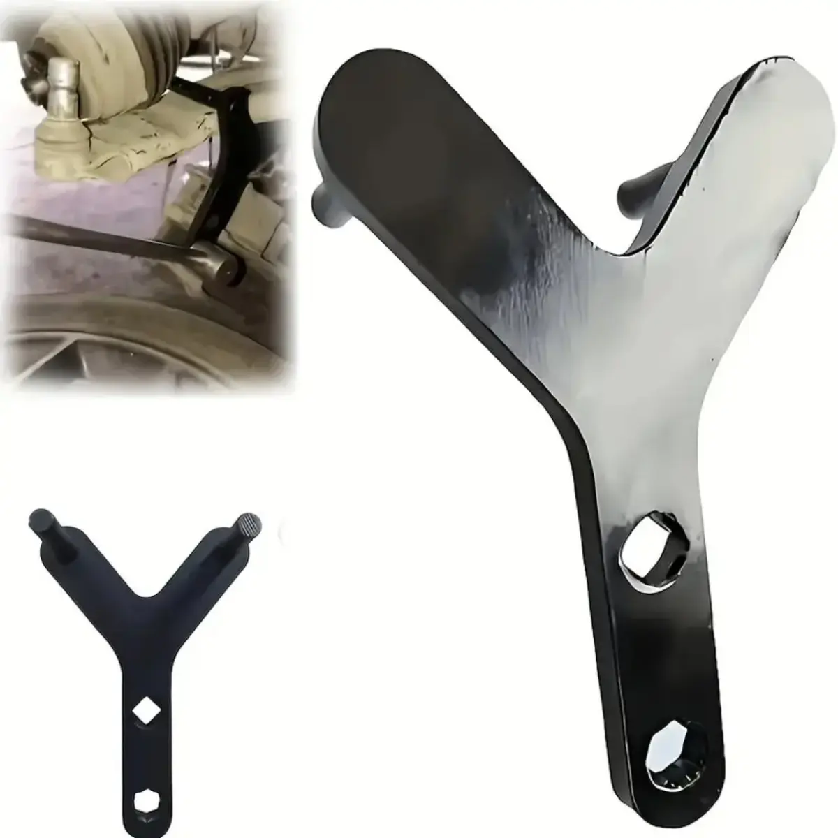 Lower Control Arm Prying Tool ,Control Arm Tool Bushing Removal Tool ， Y-Shaped Lower Control Arm Tool, Pry Tool for 1/2" Drive Extension Pry Bar, Convenient for Suspension System Maintenance - Suitable for Most Cars, Trucks and Motorcycles