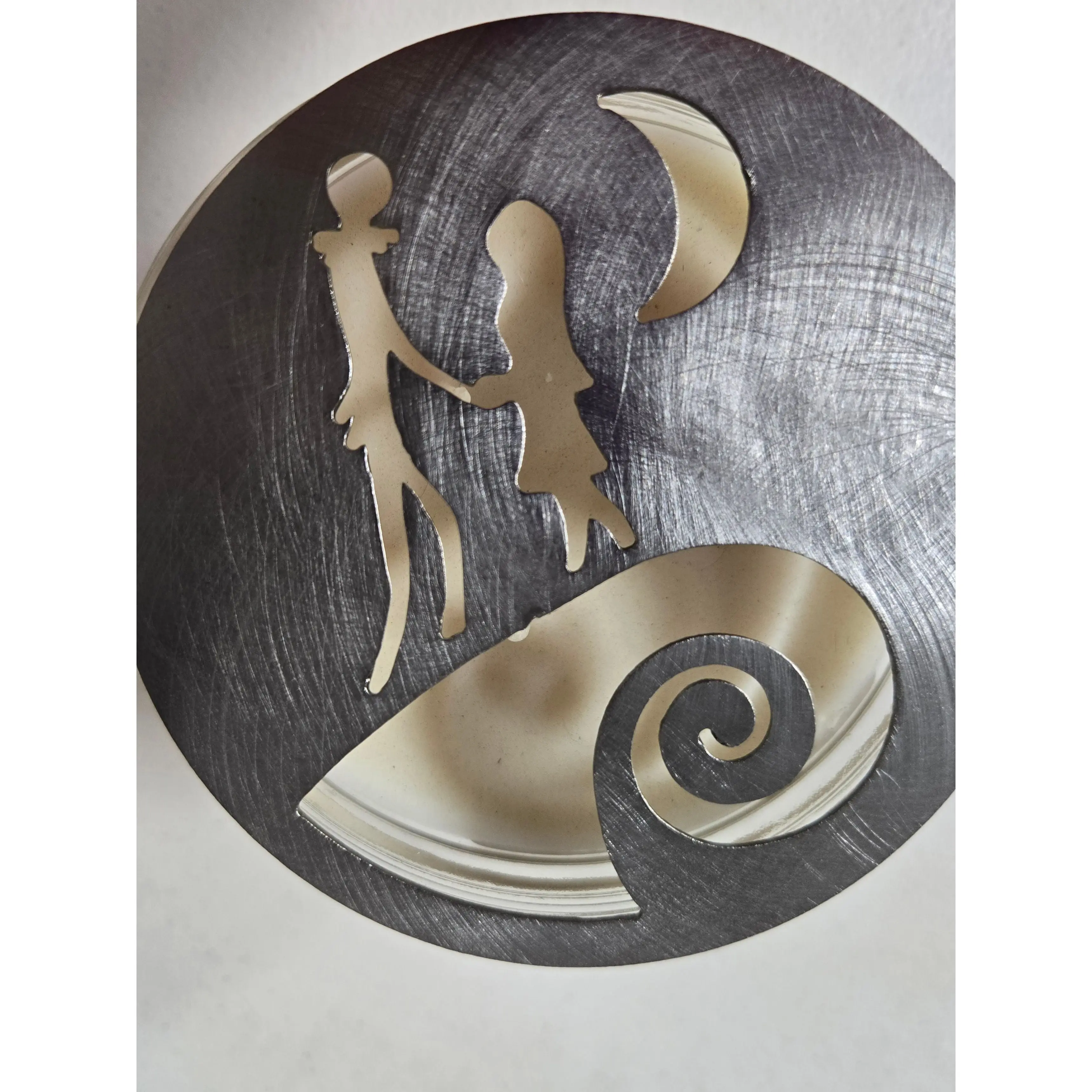 Jack & Sally Inspired Candle Topper – Spiral Hill Design