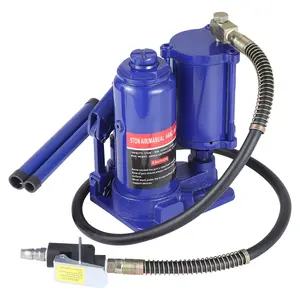 5 Ton Air Hydraulic Bottle Jack, Heavy Duty Pneumatic Jack with Manual Pump, Fast Lifting for Car, Truck, SUV, RV, Trailer, Garage & Industrial Repair