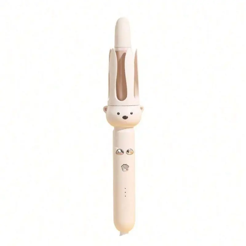 Bear Curler Automatic Rotating Porcelain Hair Styling Iron - US Plug, Cute Design, Durable, Dual Temperature, Easy Operation for Voluminous Curls on All Hair Types