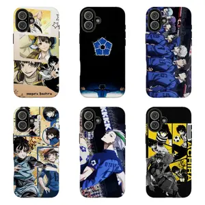 Blue L0ck Soccer Anime Phone Case | Protective & Bold , For iPhone 11 12 13 14 15 16 17 Pro Max For Samsung S26 S25 S24 S23 S22-Gift For Her/Him/Anime lovers