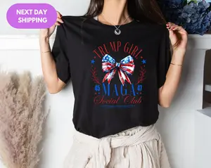 Trump Girl Shirt, Trump Girl Social Club Shirt, MAGA Shirt, Conservative Shirt, Election 2024 Republican Shirt, Gift for Trump Lover Clothes