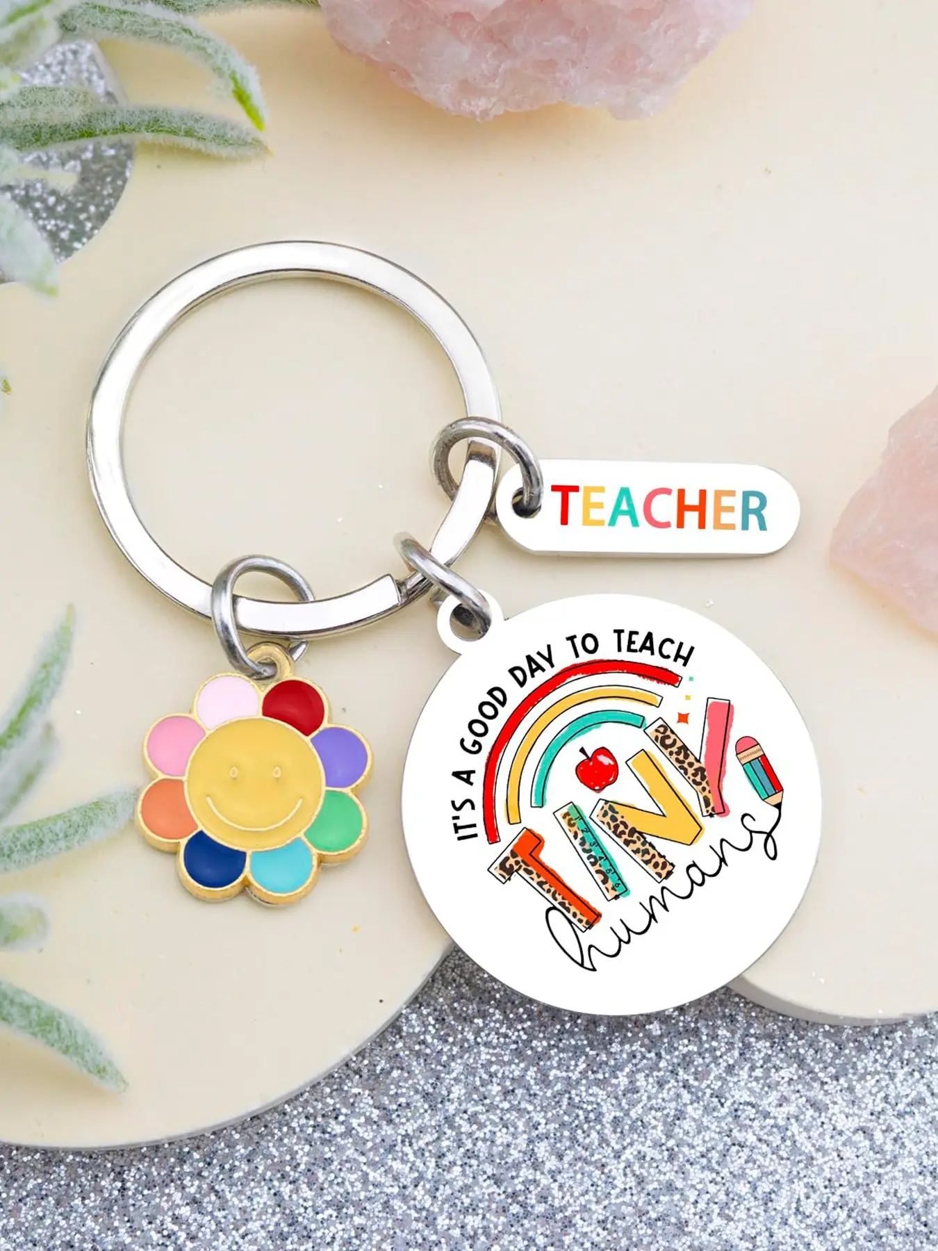 Teacher Appreciation Gift, Fun Teacher Gift for Men and Women, Custom Teacher Lightweight Keychain, Small Gift for Teachers, Birthday, Teacher's Day