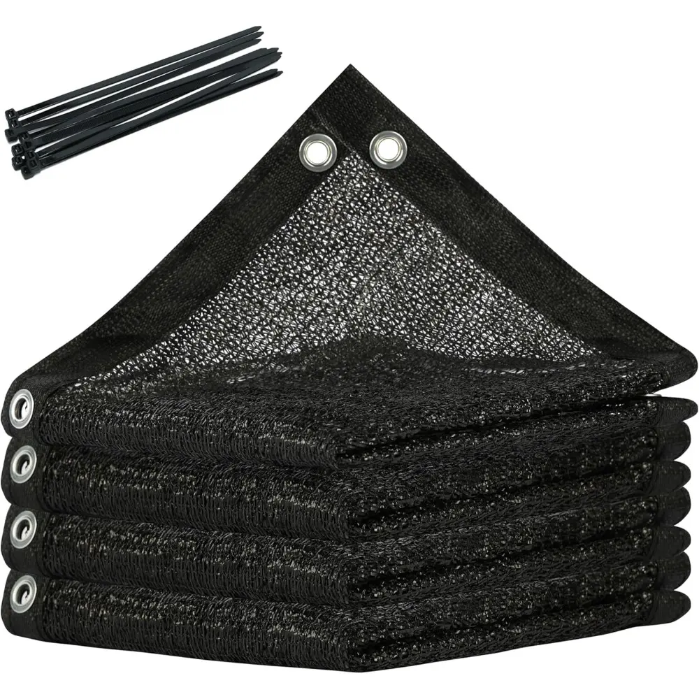ShadeMart 70 Shade Cloth for Plant, Black 12FT x 24FT Outdoor Shade Tarp, Shade Cover with Upgrade Grommets and Ties, Sunblock Net for Garden Greenhouse Carport Chicken Coop