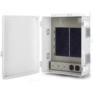 Outdoor Electrical Junction Box with High Power Outlet, 16" H* 12" L* 5.9" W, ABS Water Resistant Enclosure with Internal Mounting Panel & Hinged Cover.