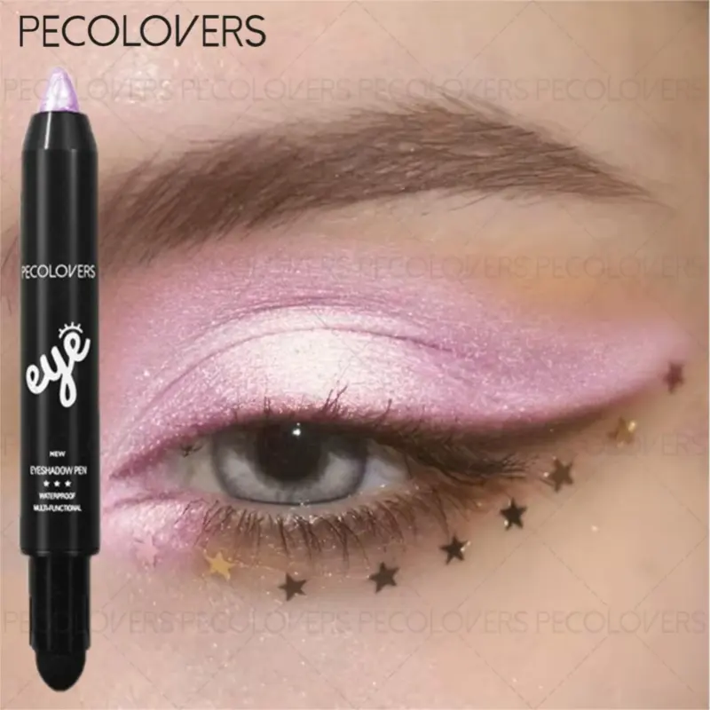 1pc Double-Ended Sparkle Shadow & Glow Wand - Soft Blending Brush + Luminous Highlighter Tip, Buildable Glitter & Shimmer, Quick-Apply for Festival Glam & Vacation Makeup - Multi-Purpose Face & Eye Stick