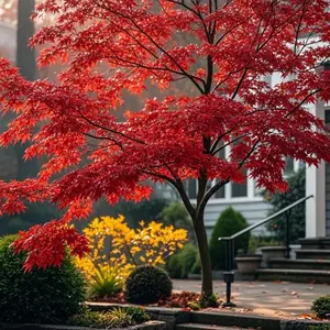 10pcs Japanese Red Maple Tree Seeds – Deep Red Foliage, Elegant Landscaping Tree, Hardy & Easy to Grow for Gardens & Pots