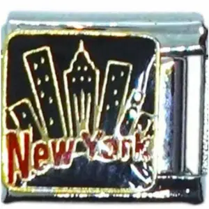 New York Skyline Italian Charm