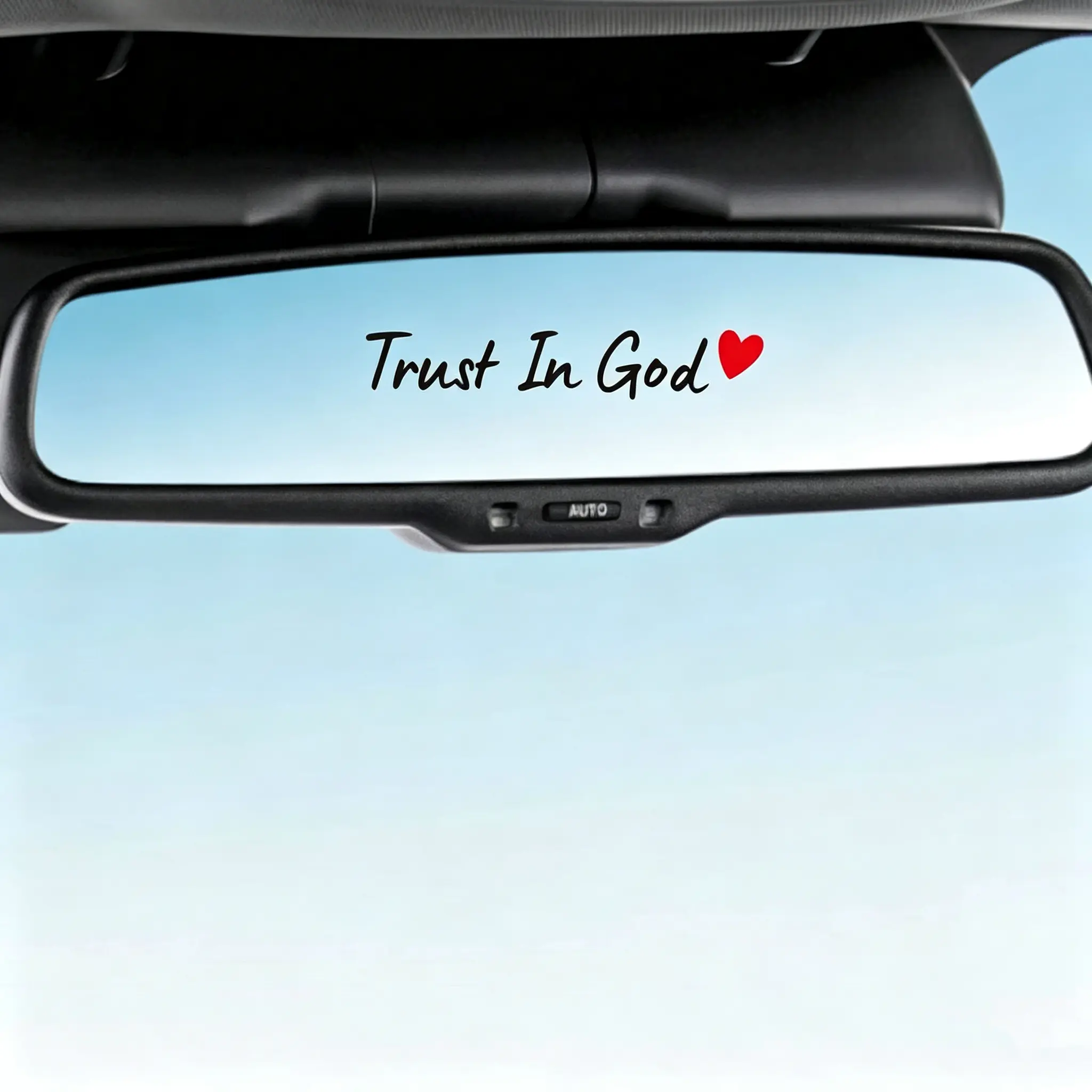 12PCS 4Colour Trust in God Vinyl Decals - Christian Inspirational Car Decor, Decal for Cars, Ideal Christian Gift for Rearview Mirror