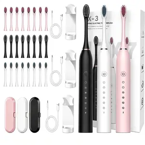 Sonic Electric Toothbrush for Adults with 8 Brush Heads, Rechargeable Toothbrush Set, 6 Cleaning Modes, IPX7 Waterproof, Smart Timer, Travel Case Included,Toothbrush holder