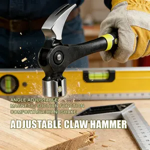 Pro Magnetic Claw Hammer, 16oz All-Steel Construction & Nail Starter