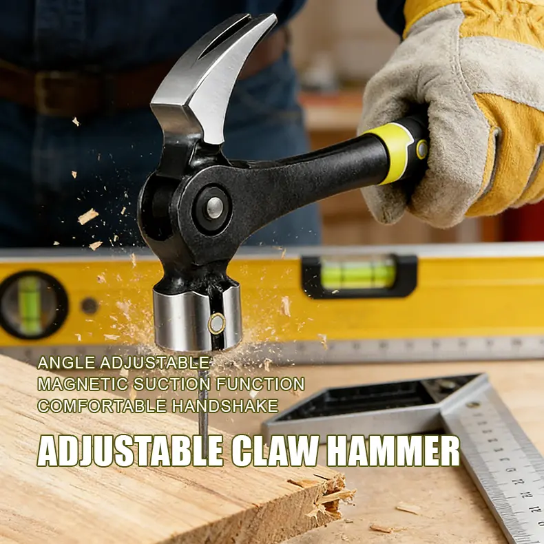 Pro Magnetic Claw Hammer, 16oz All-Steel Construction & Nail Starter