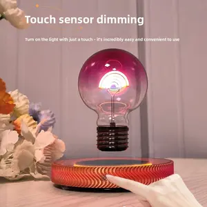 Magnetic Levitation Rainbow Light Bulb Desktop Ornament Premium Ambiance Night Light 360° Free Rotate Ideal for Gifting and Wholesale