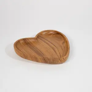 Heart Teak Wooden Tray