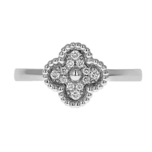 Pre-owned Van Cleef & Arpels Sweet Alhambra Ring Size 50