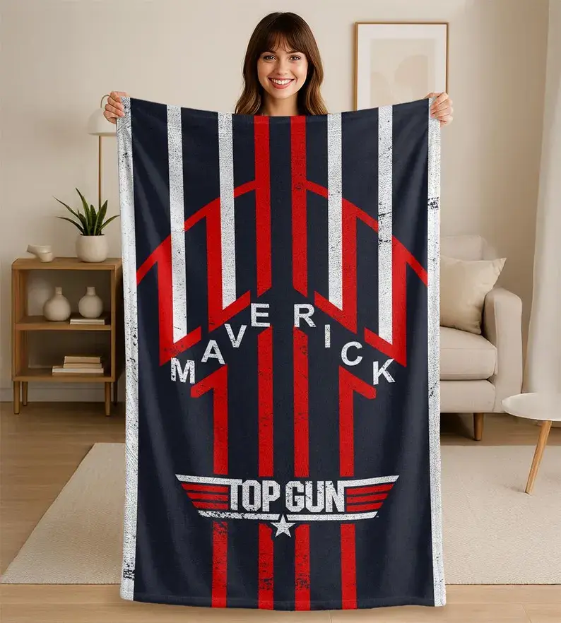 Gun Maverick Licensed SilkyTouch Blanket streetwear loversGift Blanket  Decor Christmas and Halloween and Birthday